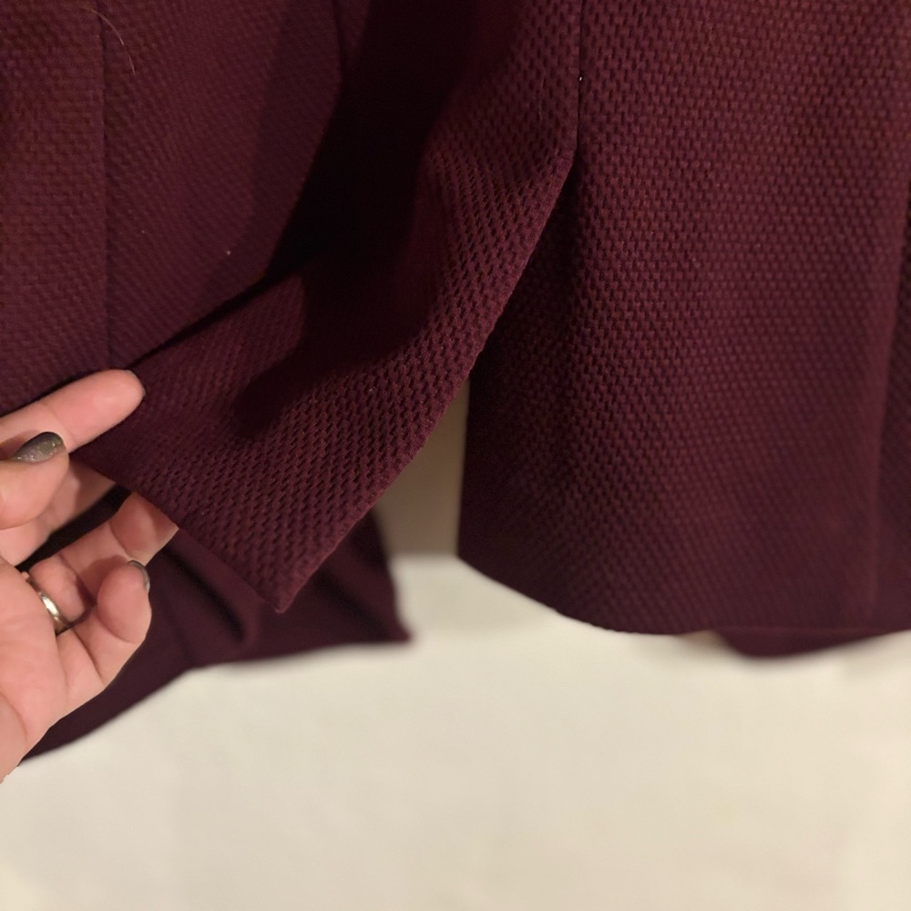 Lane Bryant Wine Red Single-Button Blazer - Picture 8 of 9